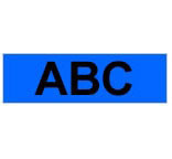 Brother Gloss Non-Laminated Labelling Tape - 12mm, Black/Blue (TZ-N531)